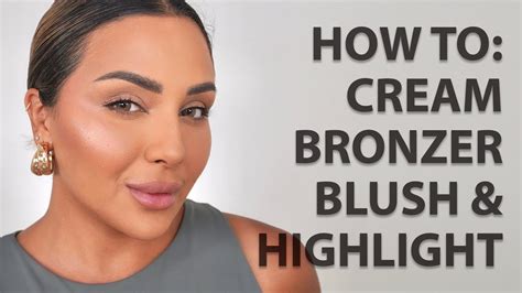 how to apply cream bronzer with fingers